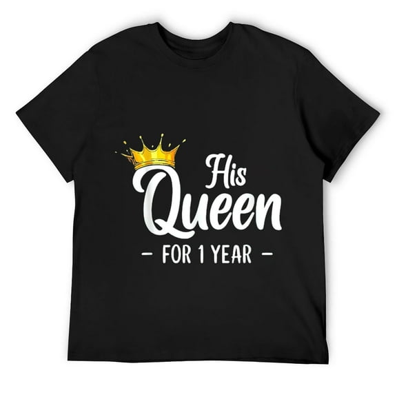 Mens First 1st 1 year Wedding Anniversary Appreciate Husband Wife T-Shirt Black