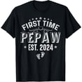 thumbnail image 1 of Mens First Time Pepaw est.2024 Father's Day Soon To Be Pepaw T-Shirt, 1 of 4