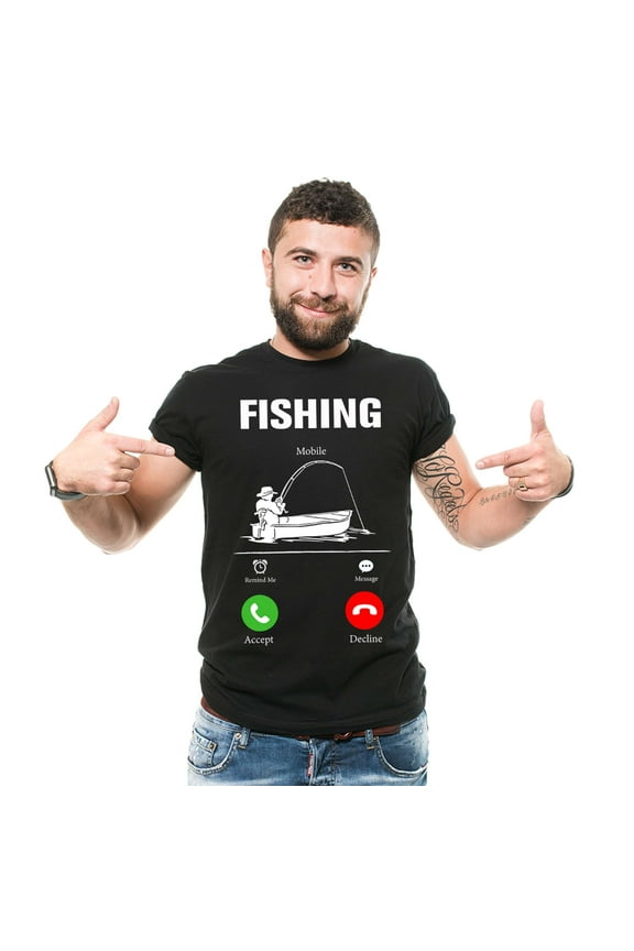 Mens Fishing Shirt Fishing Calling Shirt Gift For Men Husband Fishing Tee Father's Day Fishing Tee