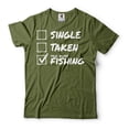 thumbnail image 1 of Mens Fishing Shirt Too Busy Fishing Shirt Relationship Status Fishing Tee Humorous Gifts Funny Shirt (X-Large Military Green), 1 of 6