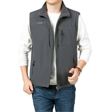 Mens Fishing Vest Summer Outdoor Work Vest Utility Safari Travel Lightweight Sleeveless Jackets with Pockets
