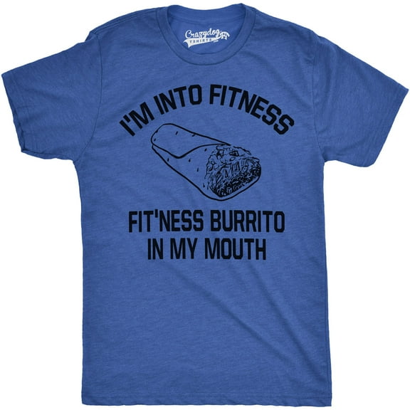 Mens Fitness Burrito Funny Gym T shirt Sarcasm Hilarious Workout Novelty Tees Graphic Tees