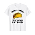 thumbnail image 1 of Mens Fitness Taco Funny Mexican Gym White T-Shirt for Taco Lovers, 1 of 5