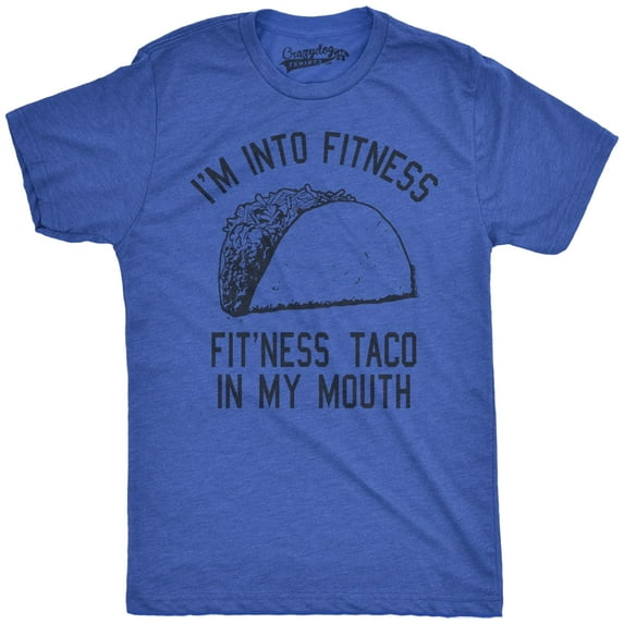 Mens Fitness Taco Funny T Shirt Humorous Gym Graphic Novelty Sarcastic Tee Guys Graphic Tees