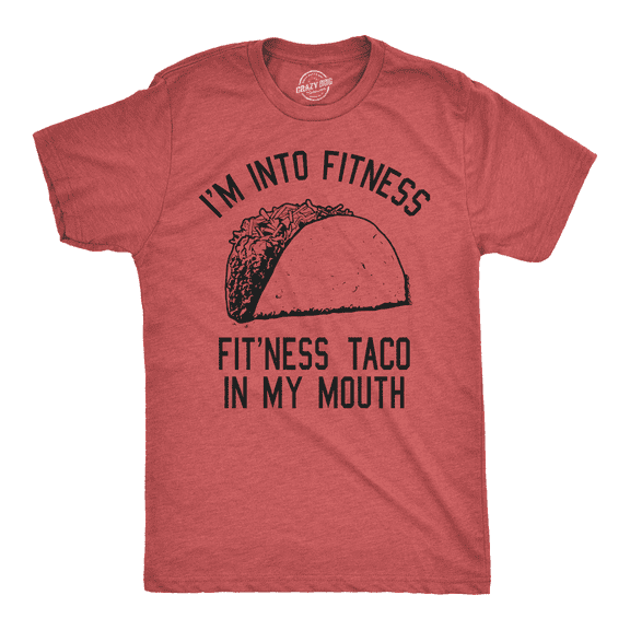 Mens Fitness Taco Funny T Shirt Humorous Gym Graphic Novelty Sarcastic Tee Guys Graphic Tees