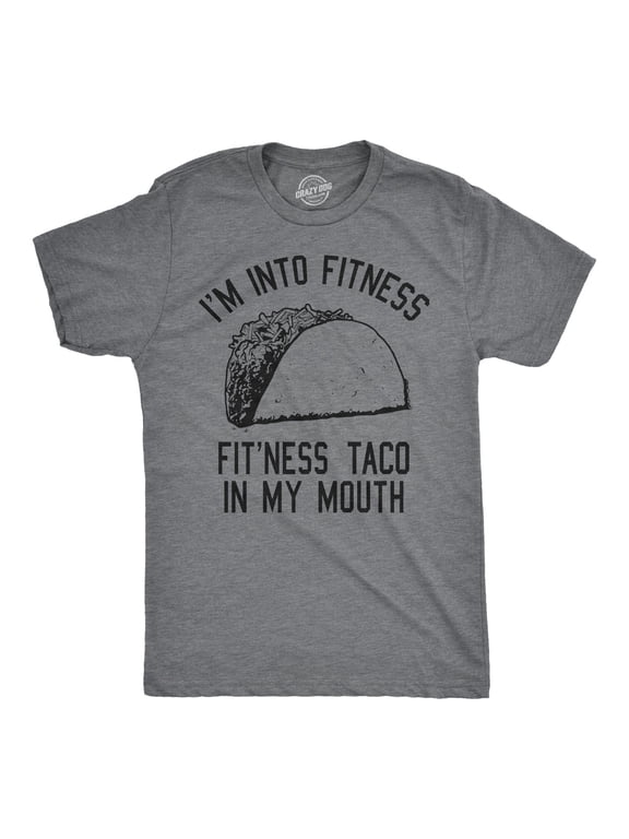 Mens Fitness Taco Funny T Shirt Humorous Gym Graphic Novelty Sarcastic Tee Guys Graphic Tees