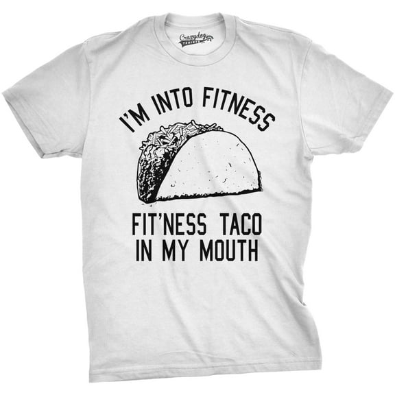 Mens Fitness Taco Funny T Shirt Humorous Gym Graphic Novelty Sarcastic Tee Guys Graphic Tees