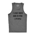 thumbnail image 1 of Mens Fitness Tank I Like Dogs and Maybe 3 People Tanktop Funny Graphic Pet Lover Shirt, 1 of 7