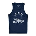 thumbnail image 1 of Mens Fitness Tank Let's Do Boat Stuff Tanktop Funny Summer Vacation Fishing Lake Cottage Shirt, 1 of 7