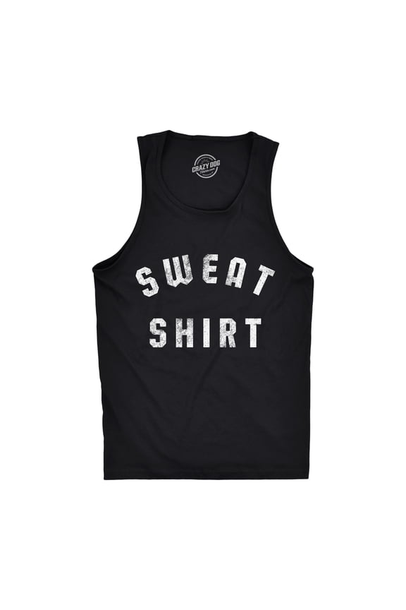 Mens Fitness Tank Sweat Shirt Tanktop Funny Workout Gym Graphic Shirt