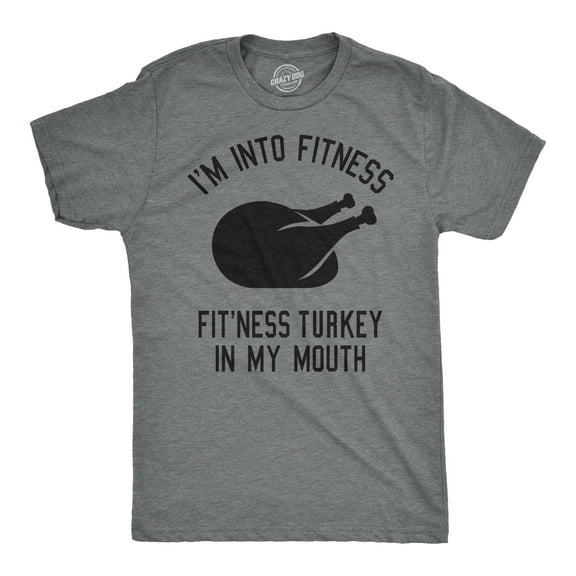 Mens Fitness Turkey In My Mouth T shirt Funny Thanksgiving Thankful Graphic Graphic Tees