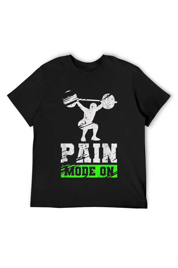 Mens Fitness Workout Gym Bodybuilder Pain Mode On Bodybuilding T-Shirt Black