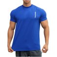thumbnail image 1 of Mens Fitted T Shirt Cotton T Shirts Men Mens Athletic Shirts Moisture Wicking Short Sleeve Quick Dry Workout T-Shirt for Gym Running Exercise, 1 of 6