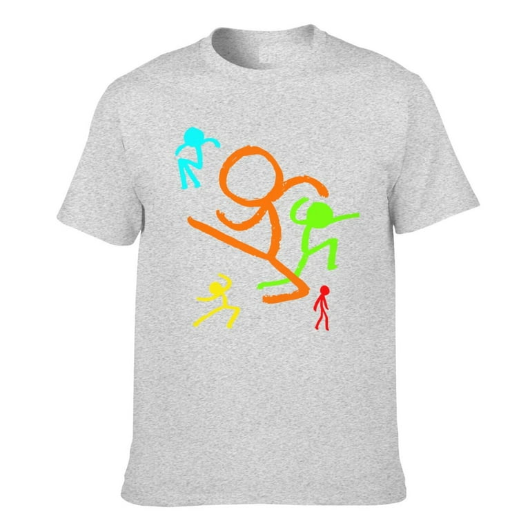 Mens Five Stick Figures Alan Becker Official Tshirt Casual Outdoor