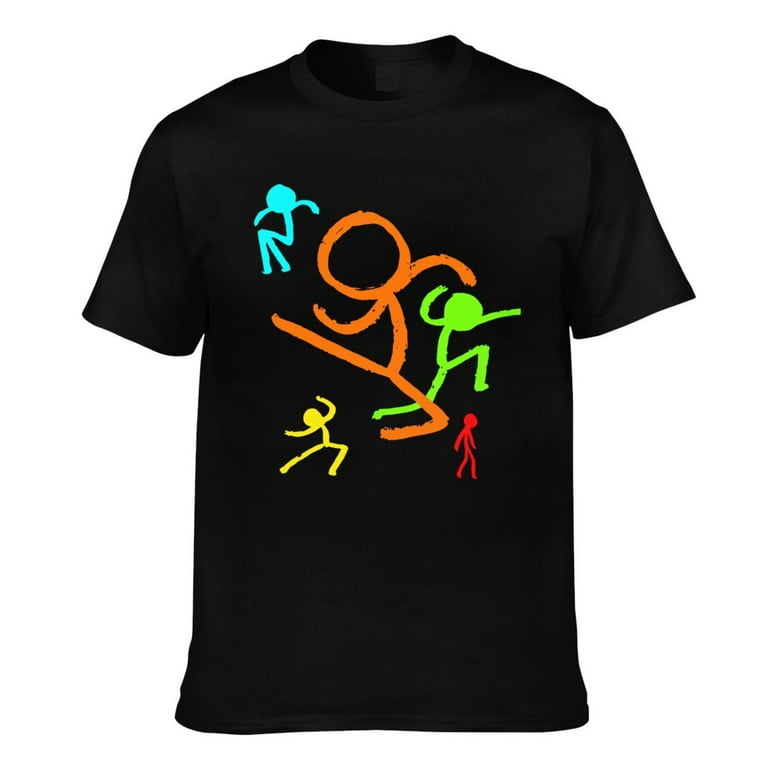 Mens Five Stick Figures Alan Becker Official Tshirt Casual Outdoor