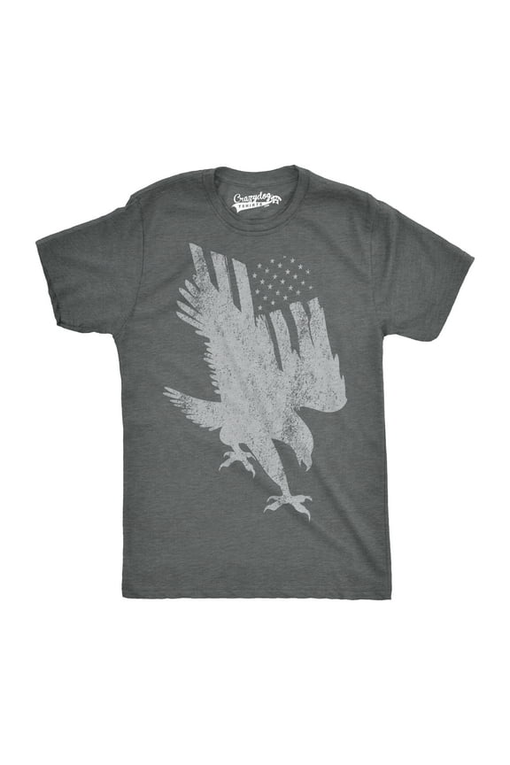 Mens Flag Into Eagle Funny T shirts American Flag Tees Novelty Pride Vintage USA T shirt Graphic Tees