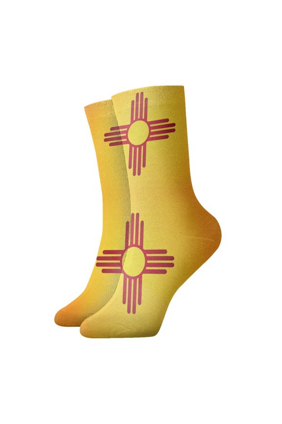 Mens Flag Of-New-Mexico Novelty Ankle Socks Womens Comfort Casual Quarter Socks
