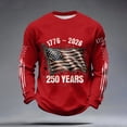 thumbnail image 1 of Mens Flag Printed Long Sleeve Crew Neck Tee Shirts 4th of July Tops Slim Fit Patriotic T-Shirt Trendy Casual Independence Day Clothes, 1 of 4