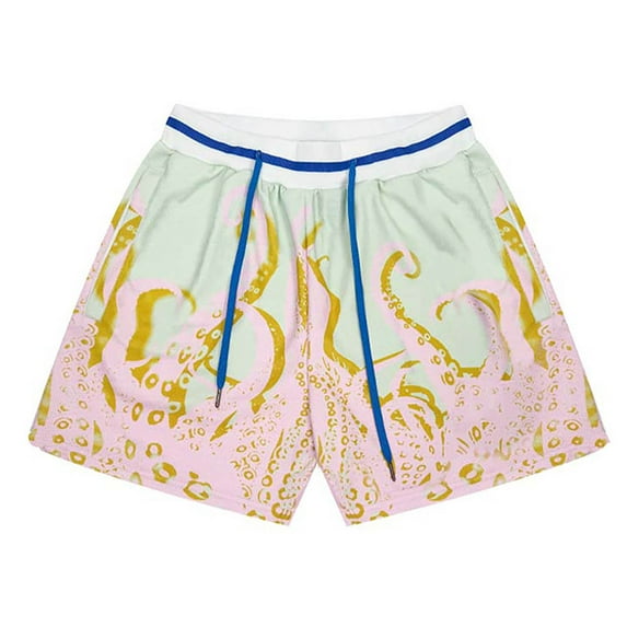 Mens Flame Graphic Outdoor Beach Shorts Cool Retro Running Athletic Shorts for Basketball Gym Track