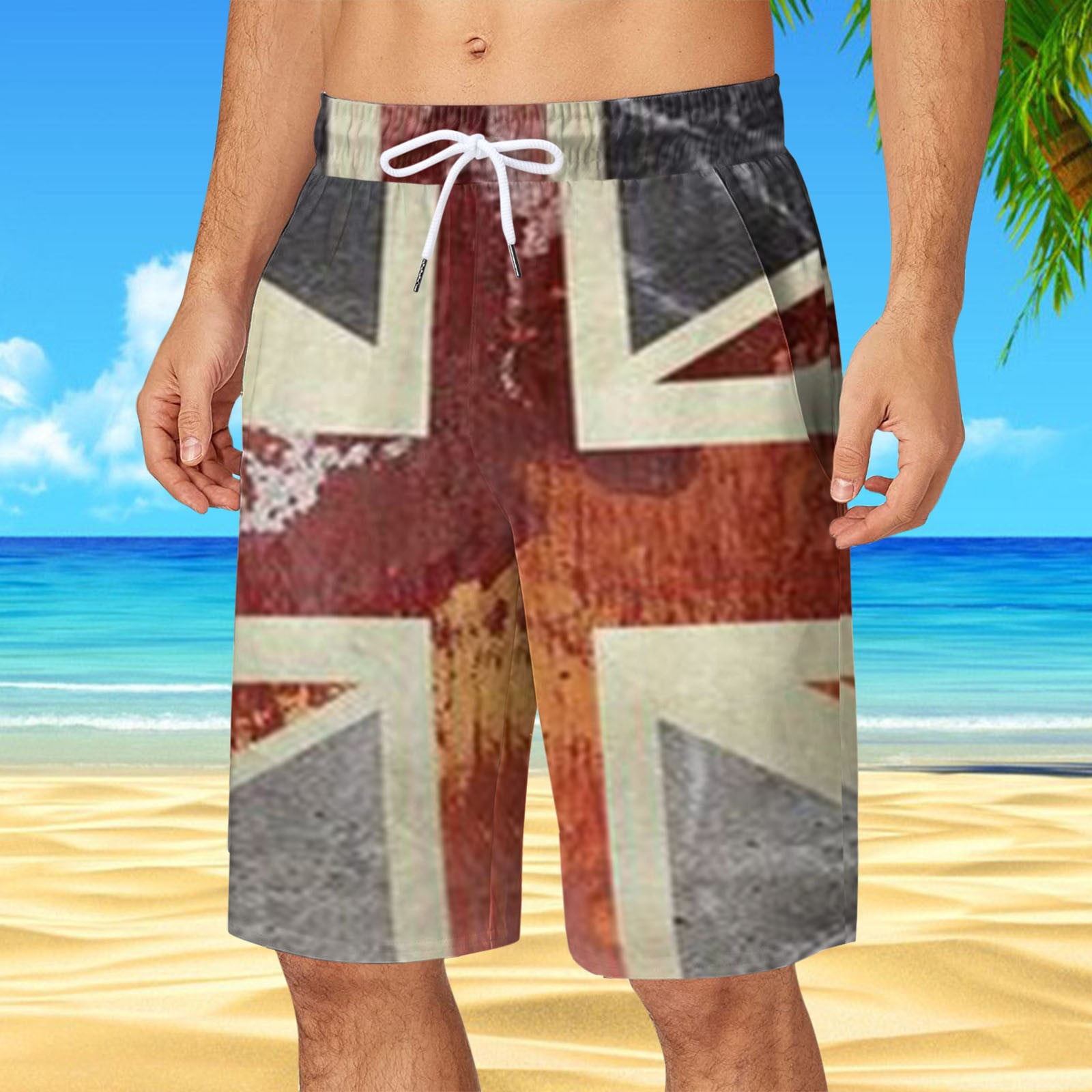 Mens Flamingo Swim Trunks Tall Swimwear Bathing Swimsuit Haves Shorts Trusas Compression 3xl Swim Trunks for Men Khaki M Walmart