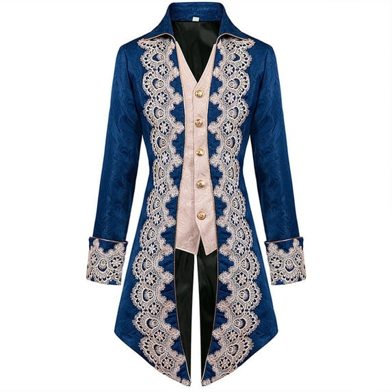 Mens Flannel Coats Long Steampunks Men Coat Jacket Embroidered Vintage Tailcoat Jacket Gothic Princes Men Winter Coat Victorians Winter Coats Men Tuxedo Frock Coat Uniforms Mens Bubble Jac