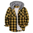 thumbnail image 1 of Mens Flannel Mens Fall Outfits Flannel Hoodie Plaid Shirt Long Sleeve Button Down Casual Shirt Jacket Lightweight Fall Shacket, 1 of 9