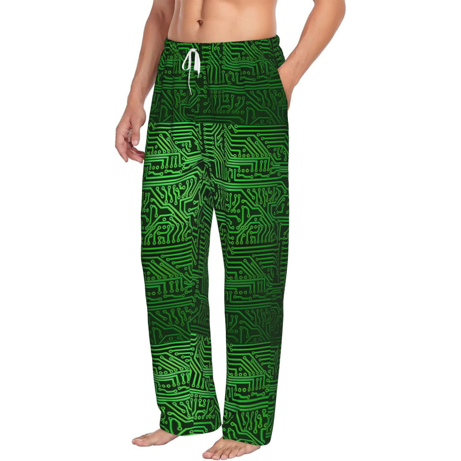 Mens Flannel Pajama Pants Soft Sleep Pants with Pockets and Drawstring ...