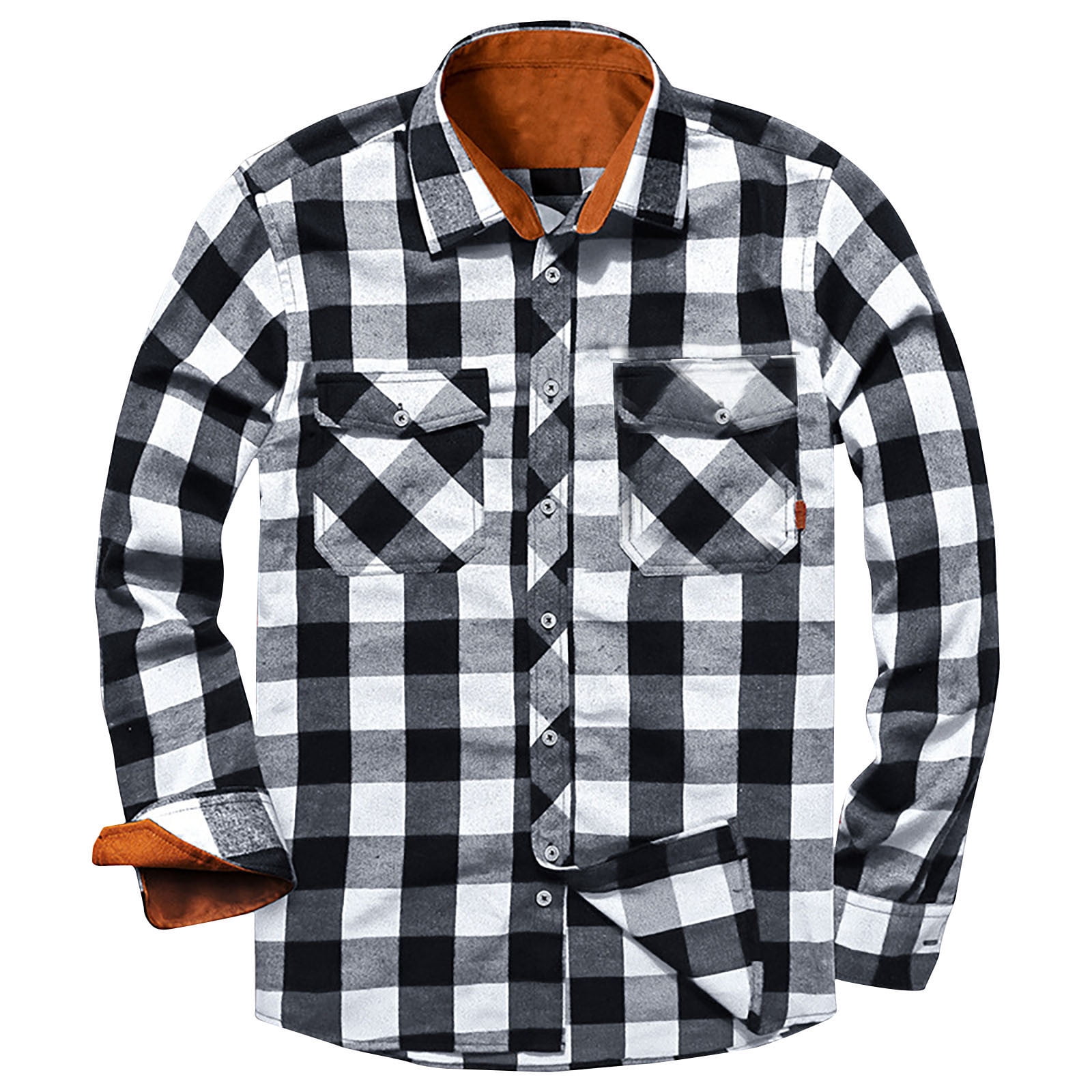 Mens Flannel Plaid Shirt Jacket,Men's Sherpa Lined Cotton Flannel Shirt