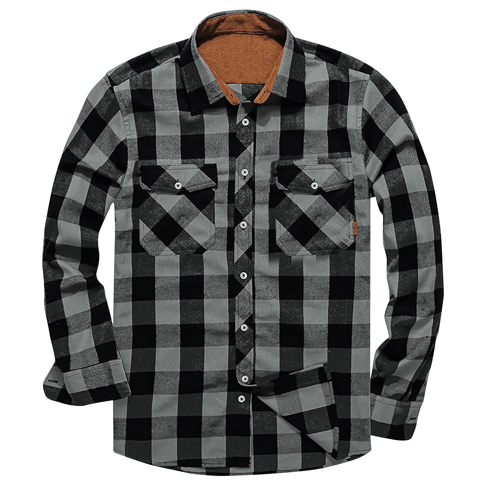 Mens Flannel Plaid Shirt Jacket,Men's Sherpa Lined Cotton Flannel Shirt