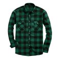 thumbnail image 1 of Mens Flannel Plaid Shirts Casual Button Down Lapel Long Sleeve Fall Tops Basic Layered Shirt, 1 of 3