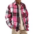 thumbnail image 1 of Mens Flannel Shirts Casual Button Down Long Sleeve Plaid Shirt with Pockets, 1 of 6
