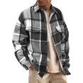thumbnail image 1 of Mens Flannel Shirts Casual Button Down Long Sleeve Plaid Shirt with Pockets, 1 of 8