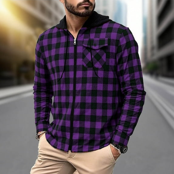 Mens Flannel Shirts Long Sleeve Flannel Shirt for Men Warm Casual Soft Cotton Button Down Plaid Mens Flannel Shirt