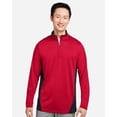 thumbnail image 1 of Harriton M786 Men's Flash Snag Protection Plus IL Colorblock Quarter-Zip Pullover-Red/ Black-L, 1 of 6
