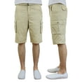 thumbnail image 1 of Mens Flat Front Belted Cotton Cargo Shorts, 1 of 10