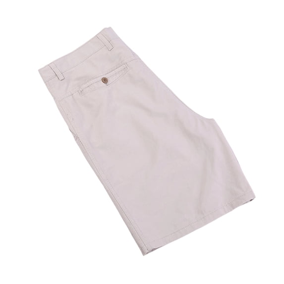 Mens Flat Front Chino Golf Shorts 9 inch Inseam Quick Dry Elastic Waist Classic Fit Button Dress Shorts Hiking Fishing Business Big and Tall Size S-4XL Beige