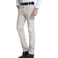 thumbnail image 1 of Mens Flat Front Suit Pants Slim Fit Chino Khaki Pant Wrinkle-Free Stretch Casual Dress Pants Cotton Trouser, 1 of 3