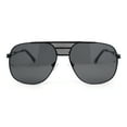 thumbnail image 1 of Mens Flat Top Racer Mobster Metal Rim Retro Luxe Fashion Sunglasses All Black, 1 of 4