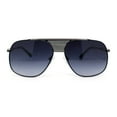 thumbnail image 1 of Mens Flat Top Racer Mobster Metal Rim Retro Luxe Fashion Sunglasses Black - Smoke, 1 of 4