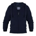 thumbnail image 1 of Mens Fleece Full Zip Hoodie Jackets, Navy - Small & 2XL - Case of 24, 1 of 1