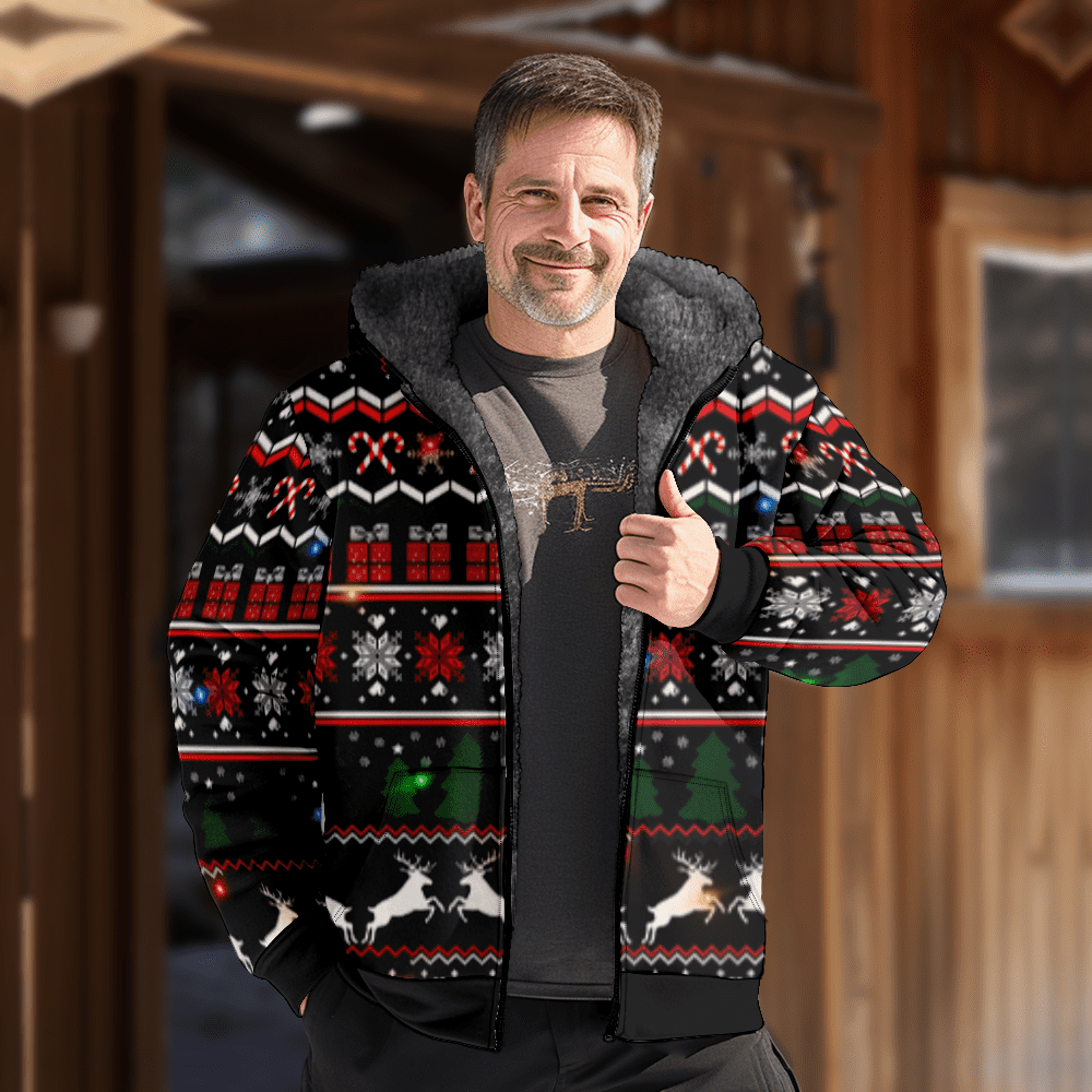 Christmas fleece jacket sale