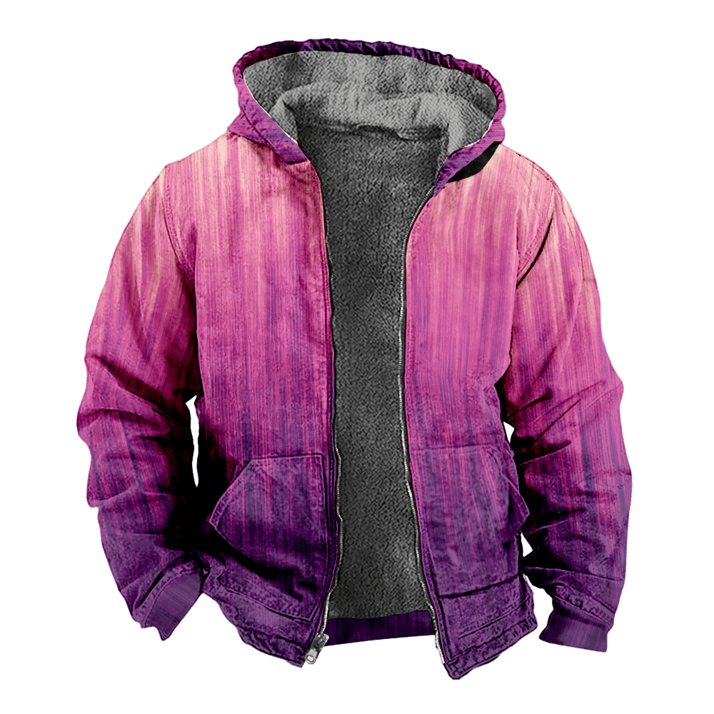 Mens Fleece JacketColorful Splash Graphics Full Zip Hoodie Jacket for Men,Winter Warm Cozy