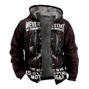Mens Fleece Jacket-Cool Motorcycle Graphics Full Zip Hoodie Jacket for Men,Winter Warm Cozy Fleece Hoodie Jacket,Black(XS,ATZN)