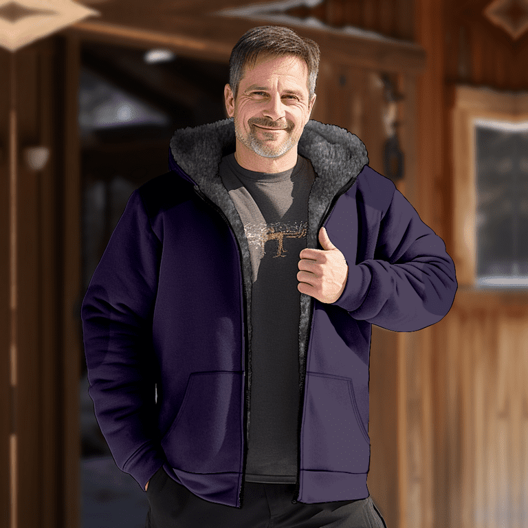 Mens purple zip hoodie store