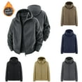thumbnail image 1 of Mens Fleece Jackets Plus Size Mens Jackets Men's Long Sleeves Sports Multi-bag Loose Mountaineering Outdoor Casual Jackets, M-5XL, 1 of 9