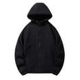 thumbnail image 1 of Mens Fleece Lined Hoodie Jacket Casual Full Zip Thicken Sweatshirts Jackets Winter Warm Sherpa Hooded Thermal Outdoor Coat, 1 of 6
