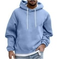 thumbnail image 1 of Mens Fleece Lined Hoodies Sweatshirts Big & Tall with Front Pocket Basic Pullover Sweatshirt Casual Plus Size Long Sleeve Solid Comfort Hooded, 1 of 5