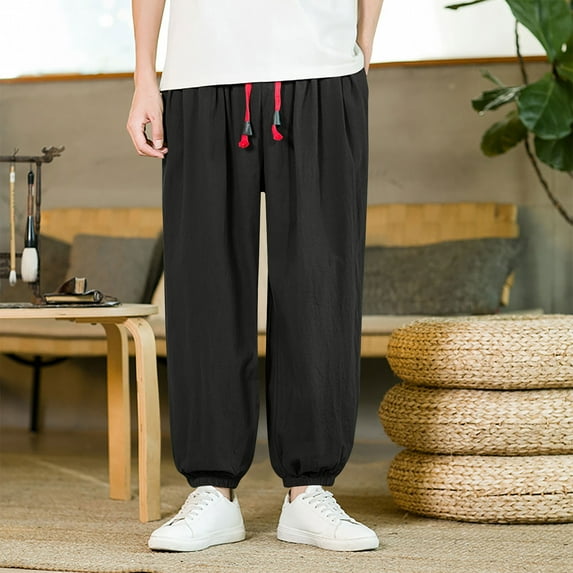 Mens Fleece Lined Joggers Joggers Pants Man Athletic Joggers for Men Mencomfy Multipants Mens Tall Joggers Baggy Cuffed Sweatpants Men