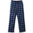 thumbnail image 1 of Mens Fleece PJ Pajama Pants, Plaid Navy / Blue, Size M, 1 of 1