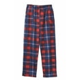 thumbnail image 1 of Mens Fleece PJ Pajama Pants, Red Blue Plaid, Size S, 1 of 1